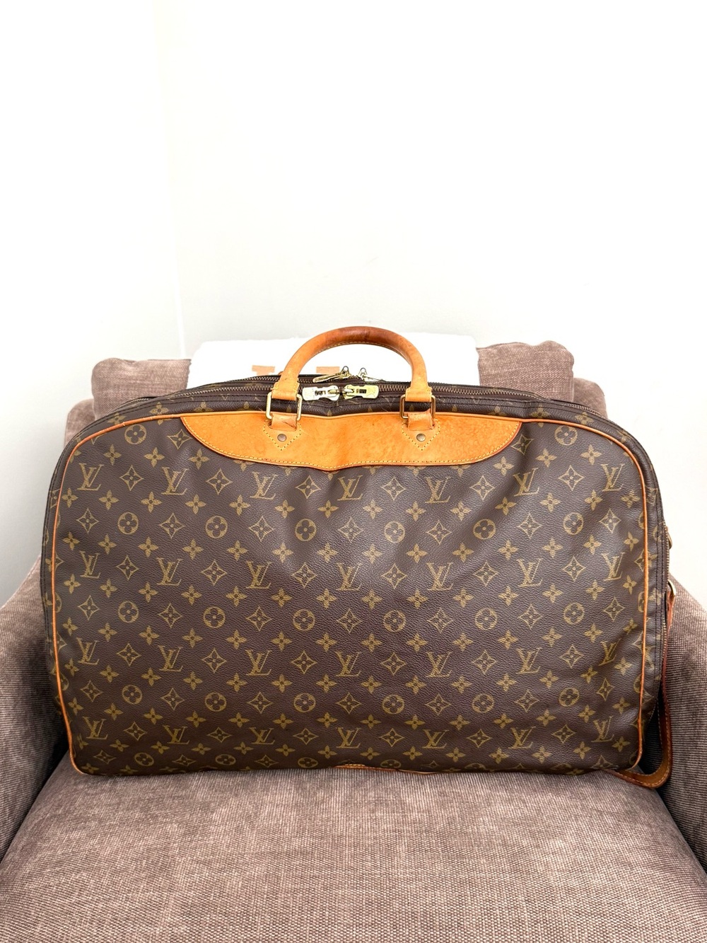 Authentic Louis Vuitton Alizé travel bag M41392 monogram LV brown canvas large - Picture 3 of 16